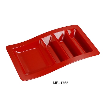 Yanco Mexico Stackable Taco Plate, Red, 12PK ME-1765